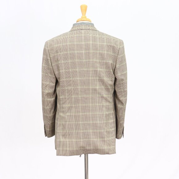 Brioni 42R Beige Check 3-Button Sport Coat Blazer Jacket T269 - Picture 7 of 11